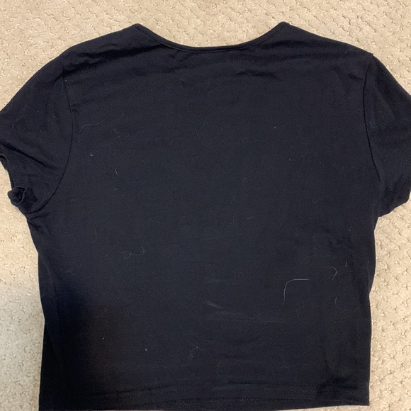 Shein rhinestone butterfly black crop top - Picture 4 of 4